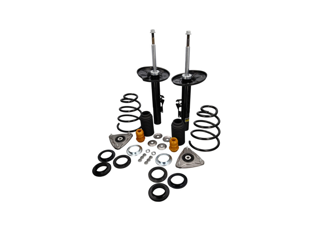 Front Suspension Overhaul Kit - Shock Absorbers, Springs, Mounts & Hardware - for Porsche 981 Boxster & Cayman (Without PASM) 2012-2016 auto draft